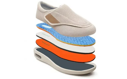 Lightweight adjustable unisex diabetic shoes for swollen feet, ultimate comfort for daily walking.