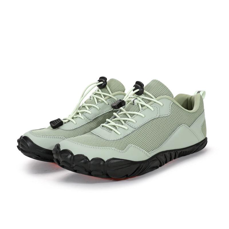 Natural fit orthopedic outdoor shoes, wide toe box for hiking, breathable & flexible design.