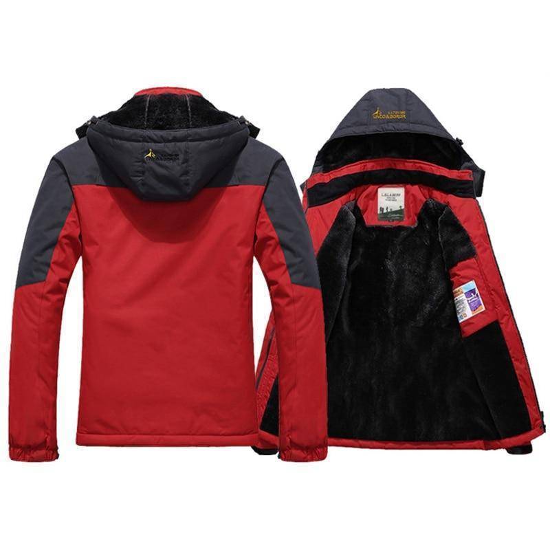 Unisex windproof thermal winter parka jacket for men & women, ideal for cold outdoor camping adventures.