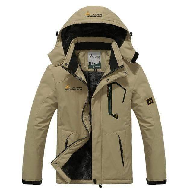 Unisex adventure-ready winter parka jacket with hood, ideal for extreme cold during camping trips.