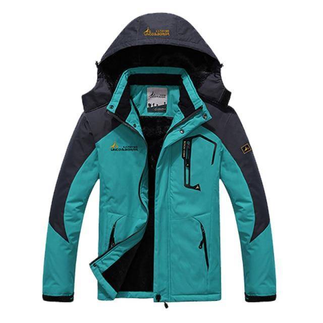 Back view of a unisex insulated winter parka jacket, designed for ultimate warmth in outdoor adventures.