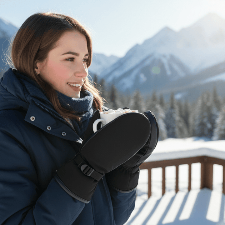 Warm winter cycling & hiking gloves with windproof design. Unisex touchscreen compatibility for cold outdoor gear.