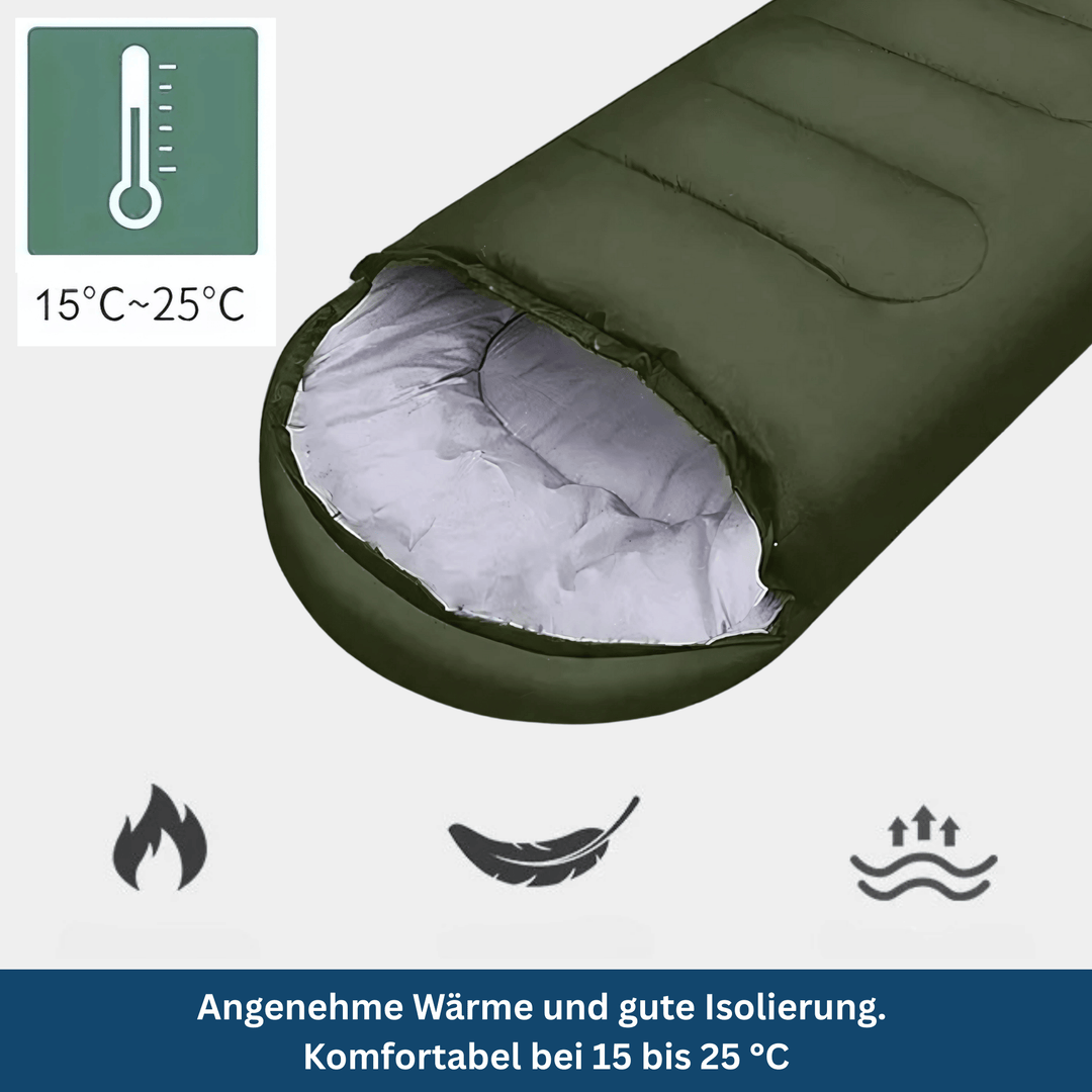 Cozy and warm unisex winter sleeping bag, perfect for comfortable outdoor camping and hiking trips.