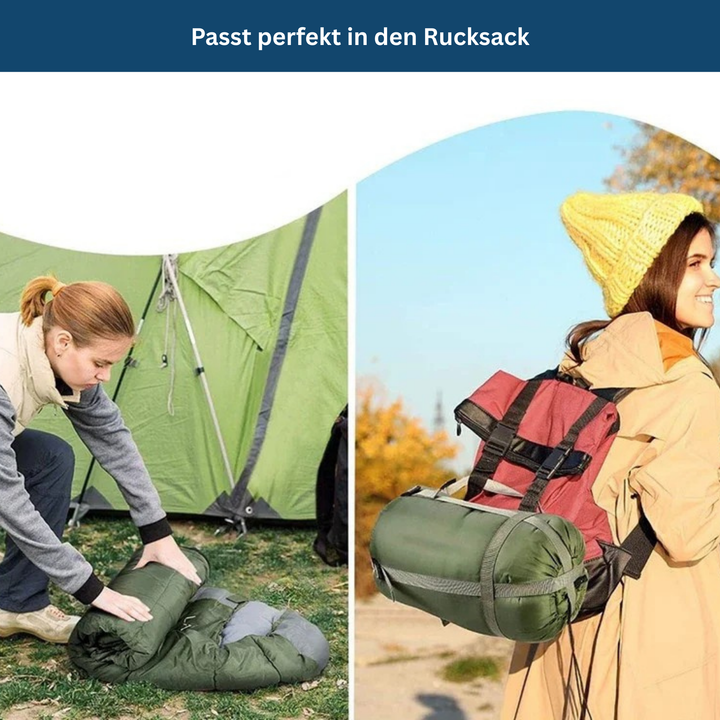 High-performance winter sleeping bag for camping, ensuring warmth and protection in chilly conditions.