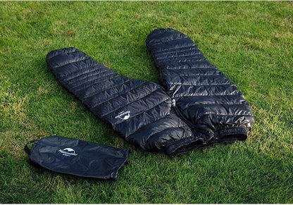 Full length image of unisex down insulated pants, suitable for extreme winter conditions