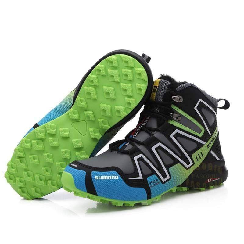 Unisex winter leather sneakers with warm fleece lining, ideal for snow and cold weather outdoor activities
