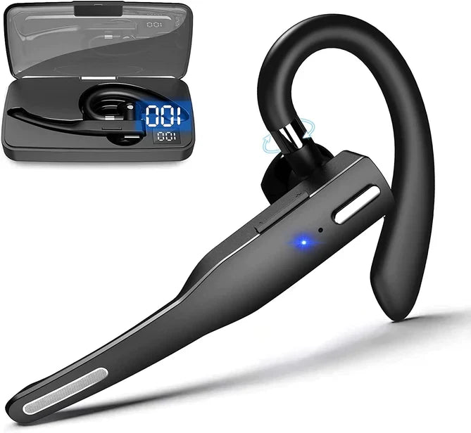 Trucker wireless Bluetooth headset with noise cancelling mic, perfect for hands-free communication in noisy environments.