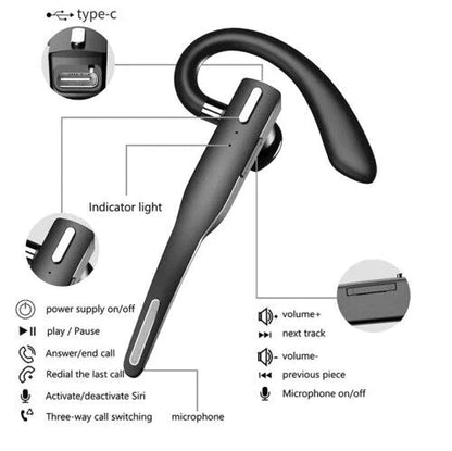 Crystal clear communication with this wireless Bluetooth headset. Dual mic noise cancelling for hands-free work calls.