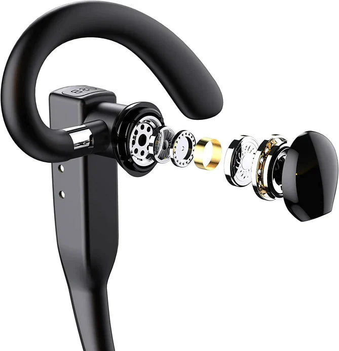 Versatile unisex wireless Bluetooth headset. Dual mic & noise cancellation for hands-free calls, work, and truckers.
