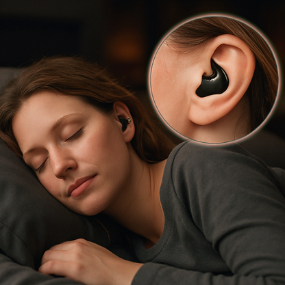 Comfortable sleep headphones: lightweight wireless in-ear earbuds with long battery life and secure fit for all-night wear.