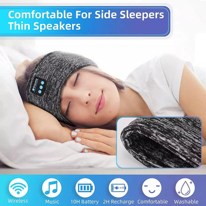 Bluetooth sports headband with integrated wireless headphones, ideal for workouts, running, & gym.