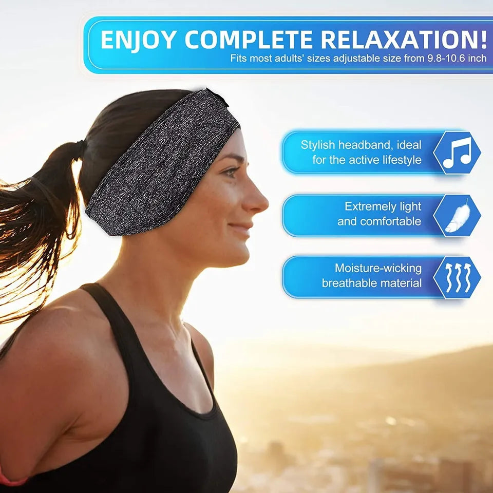 Comfortable wireless audio mask & sleeping headband, perfect for travel, naps, & relaxation on the go.