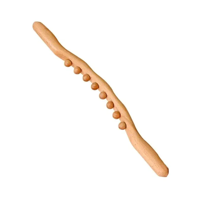 Versatile wooden Gua Sha massager for unisex self-care, muscle relief, and improved body circulation.