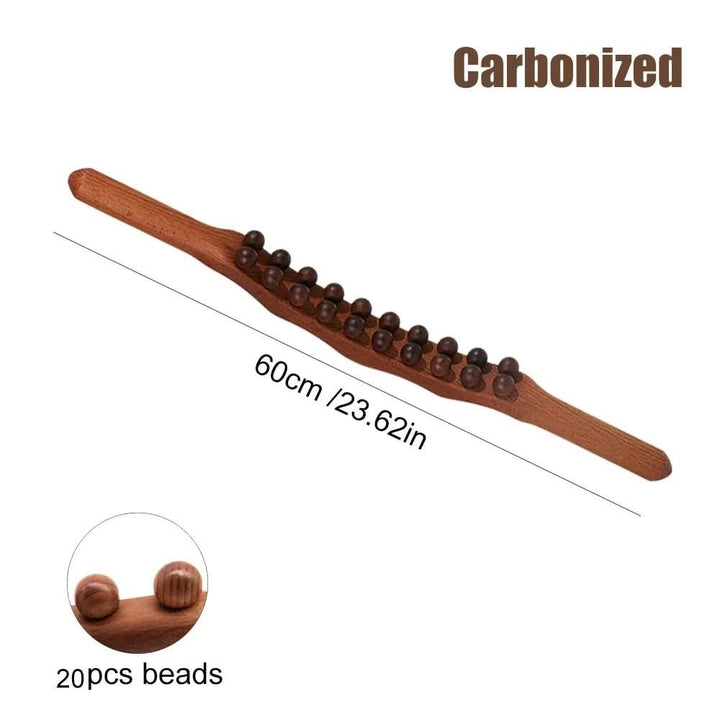 Eco-friendly wooden Gua Sha body stick, perfect for muscle relaxation & invigorating blood flow.
