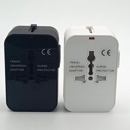 Versatile worldwide travel adapter, dual USB charger for international power needs. A global electronics accessory.
