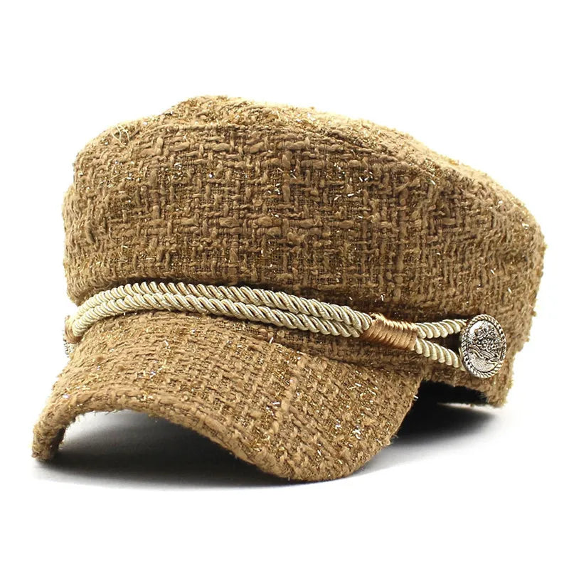 Soft cotton woven cap, unisex headwear with a textured, vintage look for casual style.