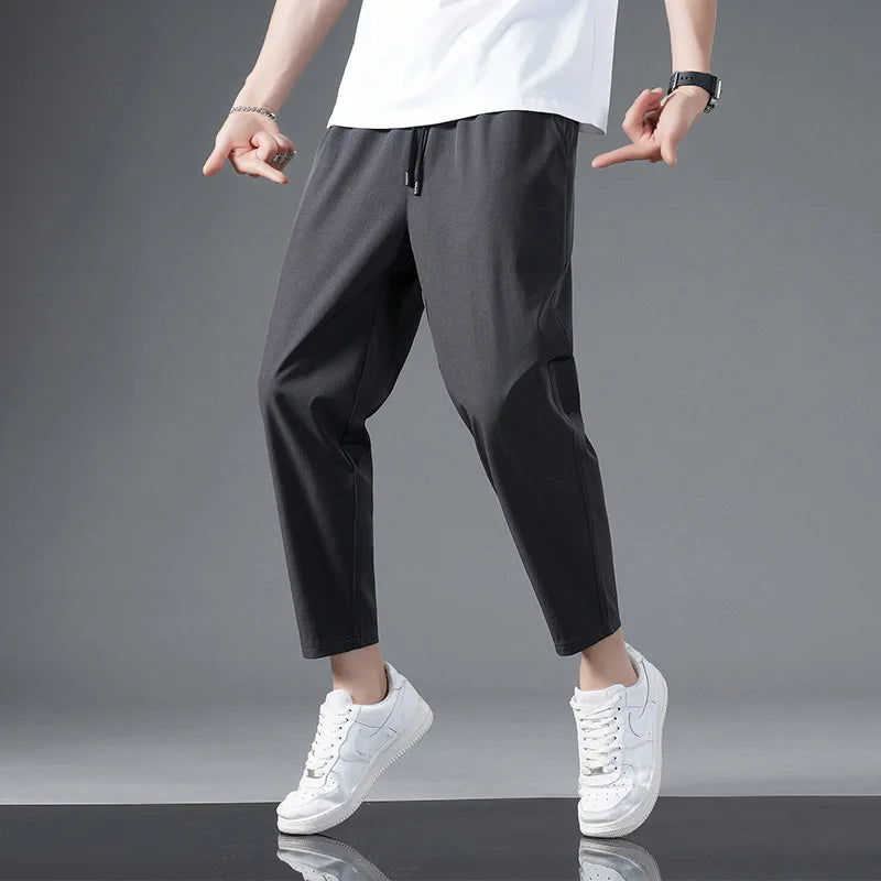 Close-up of Zephy active comfort pants fabric, highlighting lightweight and moisture-wicking stretch material.