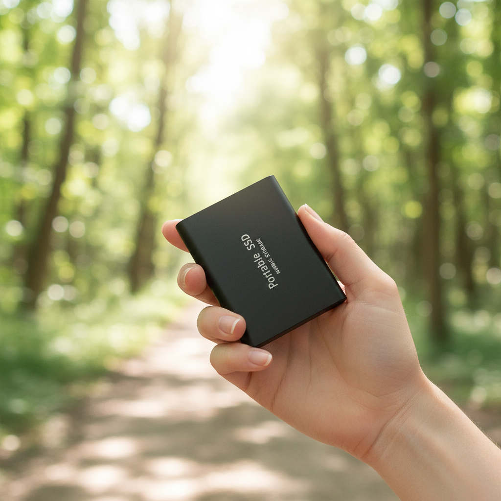 Universal 128TB External SSD for ultra-fast data storage & backup.