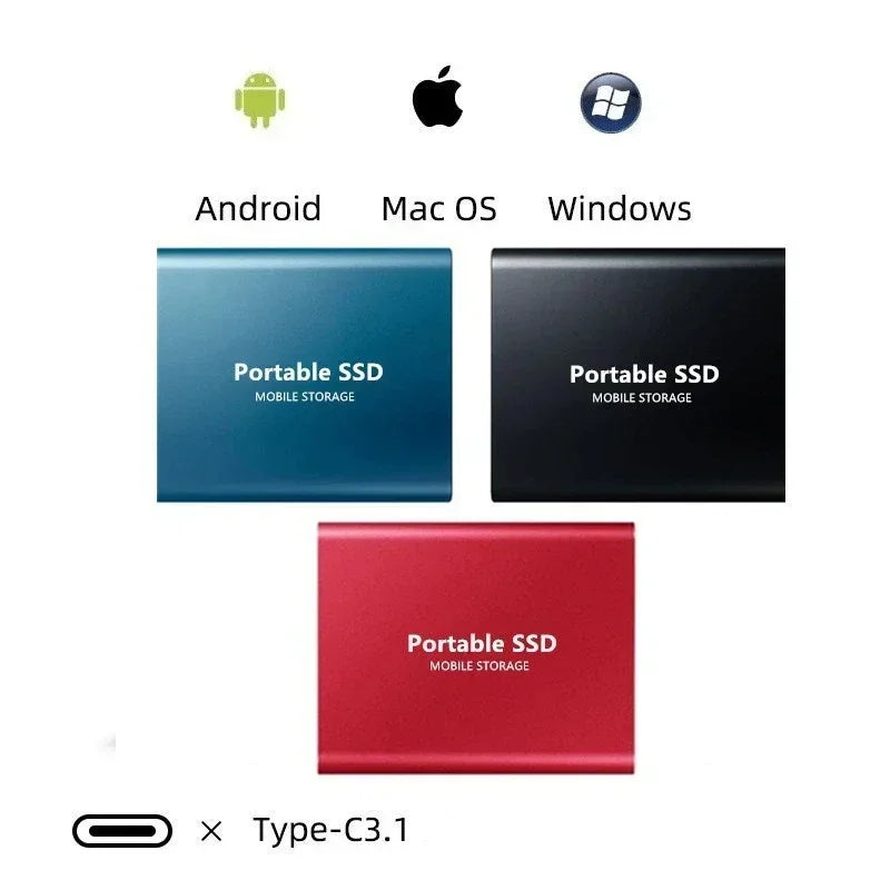 Fast transfer 128TB solid state drive, a powerful external SSD tech accessory for all your data.