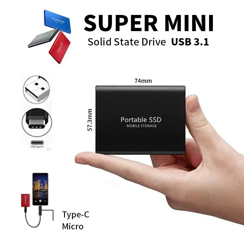 Innovative gadget: 128TB external SSD, ideal for massive portable data storage & quick access.