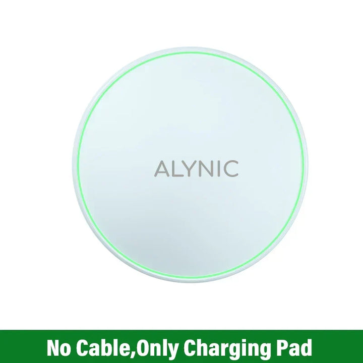 Efficient 30W wireless fast charging pad delivers quick power to your smartphone.