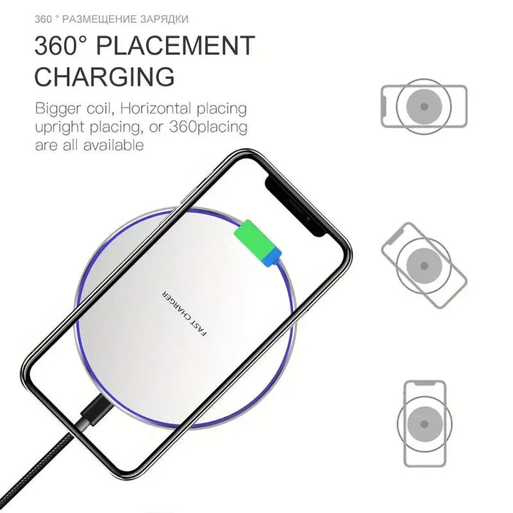 30W wireless fast charging pad for iPhone and other Qi-enabled smartphones.