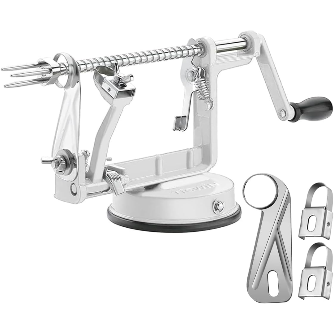 Universal Apple Peeler & Slicer with strong suction base, perfect for quick fruit prep.