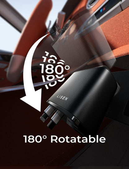 Universal fast car charger with retractable USB-C cables, a must-have mobile charging auto accessory.