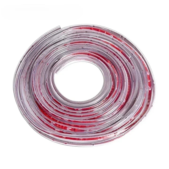 Car door edge protection strip for parking lots, prevents dings, chips & paint damage.