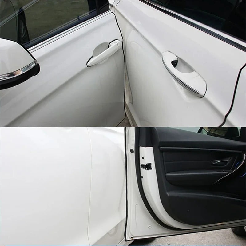 Auto car door trim protector strip, flexible, for edge paint protection, simple DIY install.