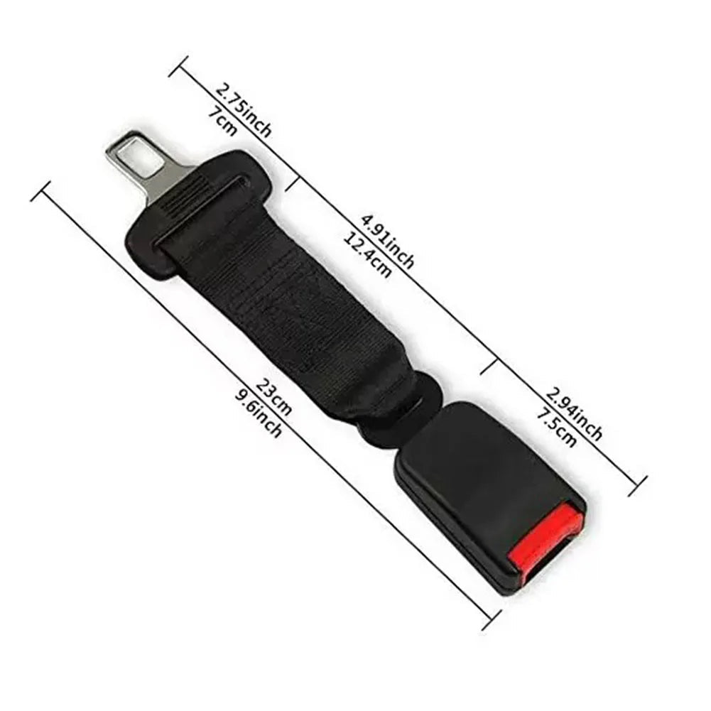Durable universal car seat belt extender, providing extra length for a secure and comfortable fit.