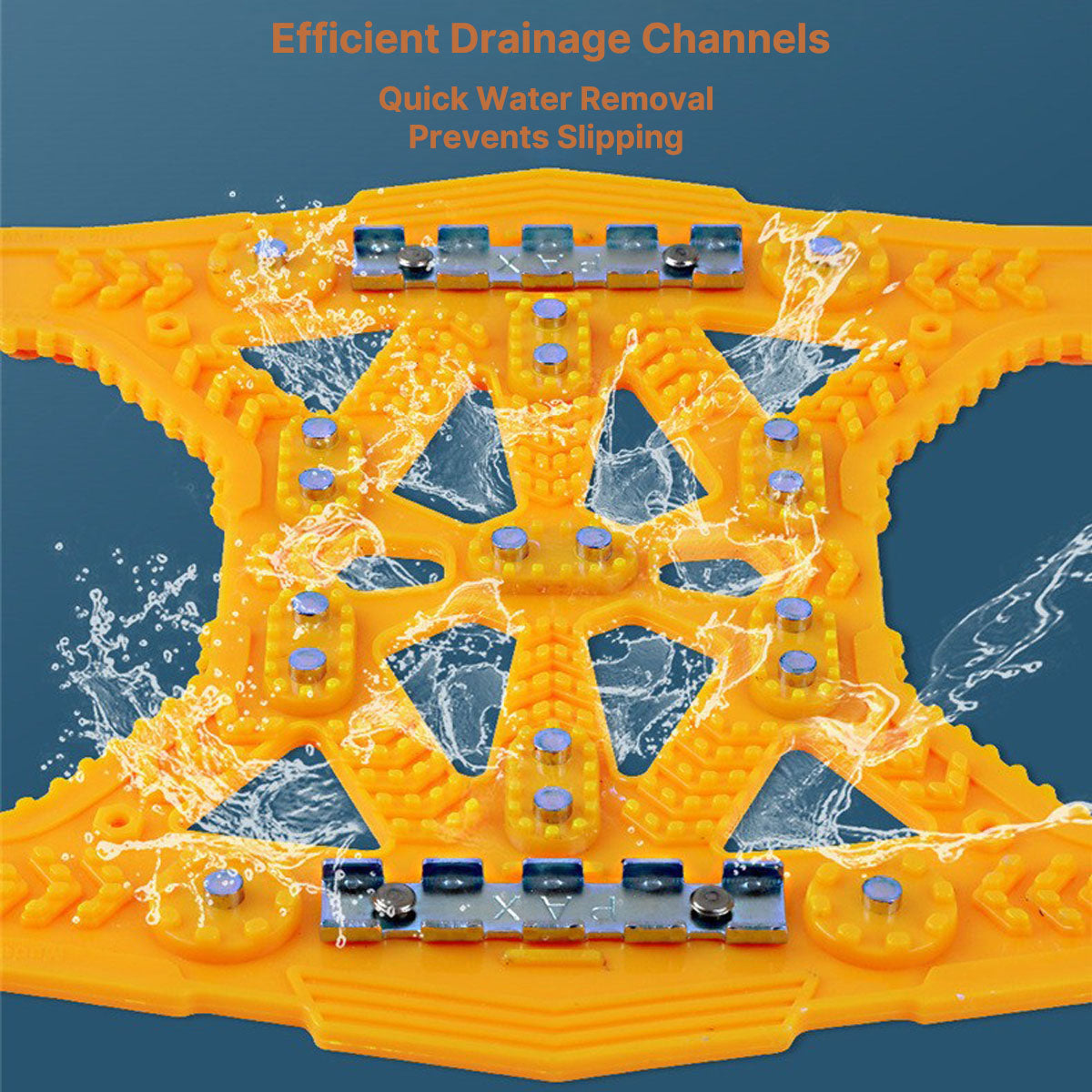 Universal snow chains manufactured from tough material, ideal car accessories for ice and snow.