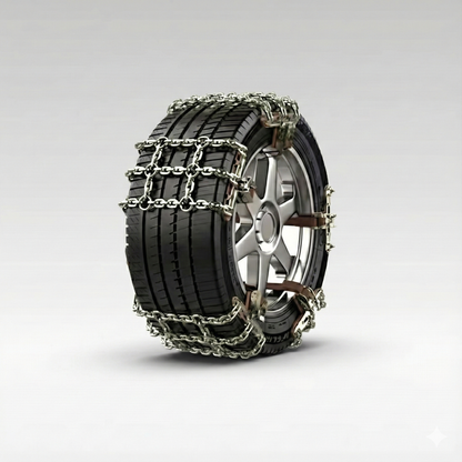 Universal car tire snow chains for enhanced traction on icy roads