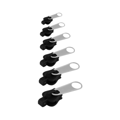 Durable universal zipper repair kit with clip-on slider for quick clothing & travel bag fixes. No sewing needed.