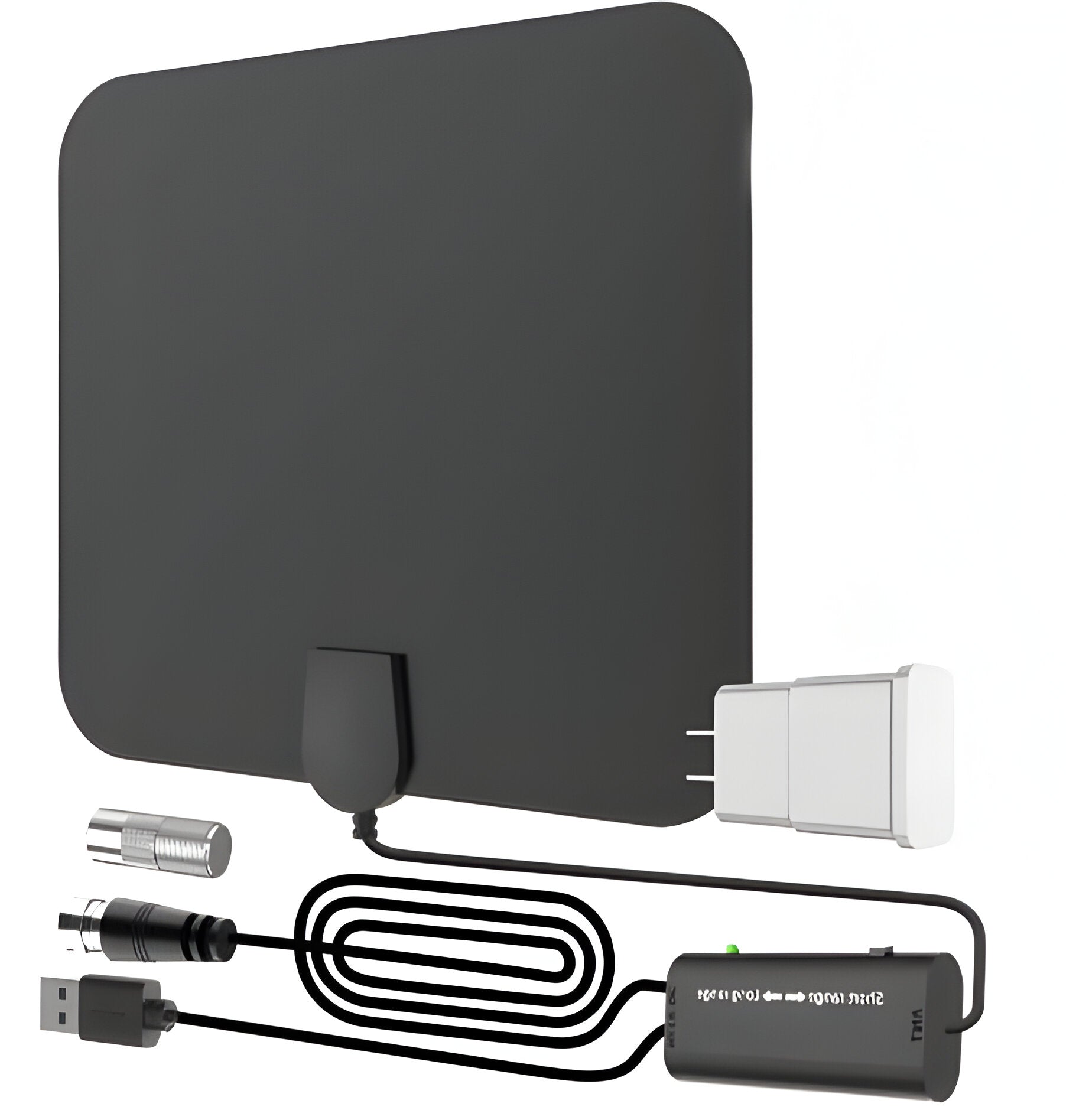 Universal Digital Amplified Indoor HDTV Antenna with Signal Booster for free TV & cord cutting.