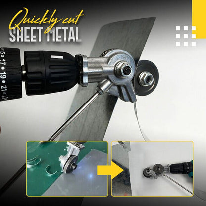 Convert your electric drill into a powerful sheet metal plate cutter. Ideal for auto repair & plumbing tasks.