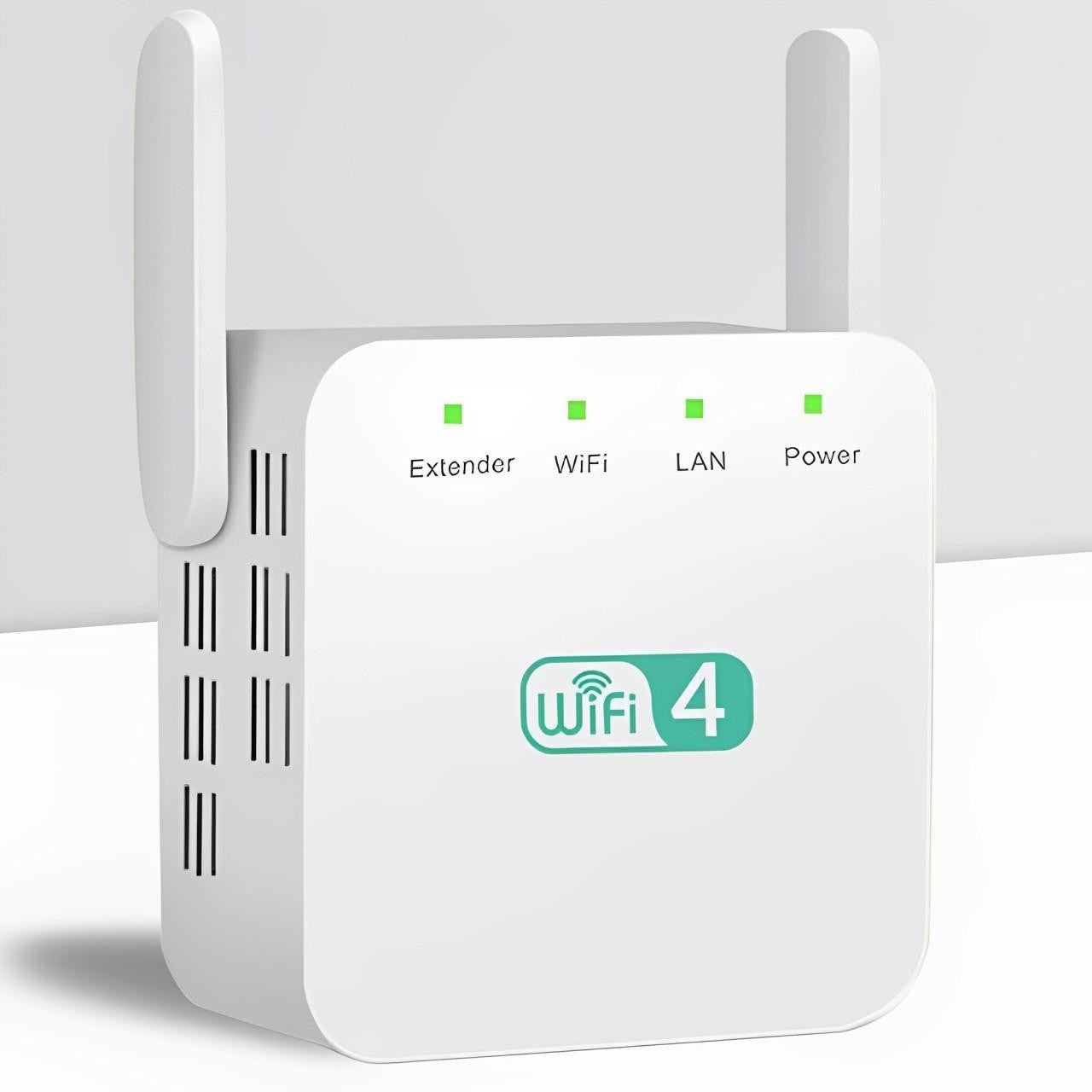 Universal Home WiFi Repeater & Signal Booster. Eliminate dead zones, improve internet speed for seamless home networking.