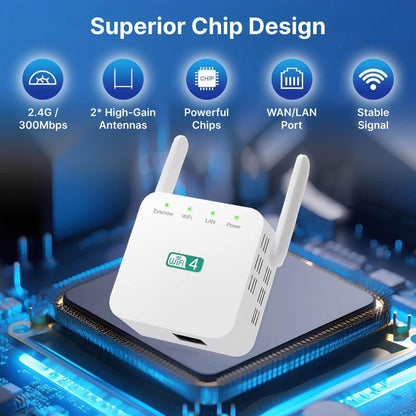 Boost internet speed with this Universal WiFi Signal Booster. Enjoy fast, reliable home tech networking & coverage.