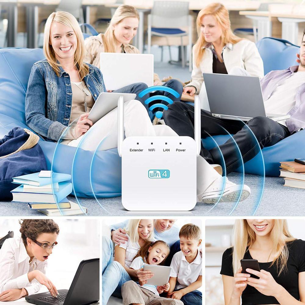 Wireless Amplifier & WiFi Repeater for a strong, reliable signal. Perfect home networking upgrade to eliminate dead zones.