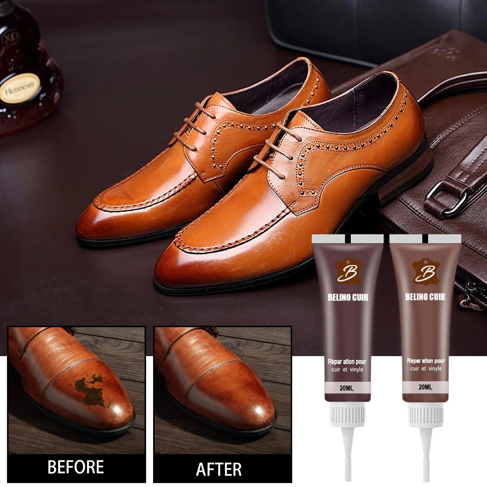 Smooth application of Universal Leather Repair Gel on a worn sofa. Complete upholstery fix for furniture care.