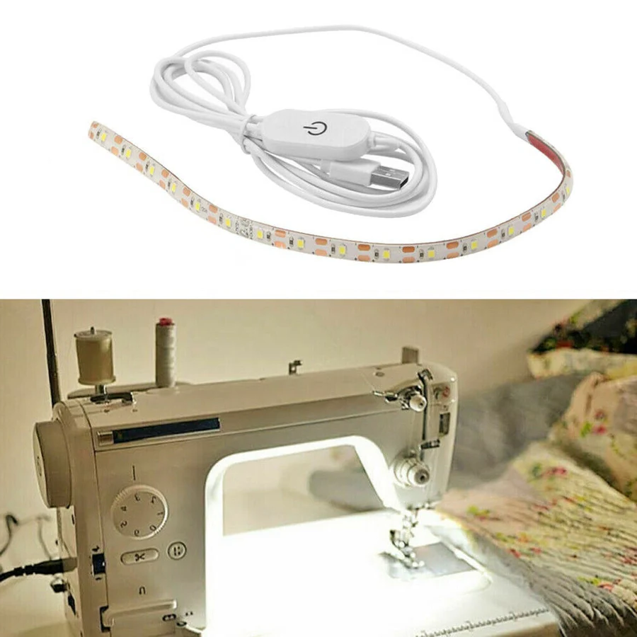 Adjustable LED light strip, universally compatible with sewing machines for improved visibility and DIY projects.