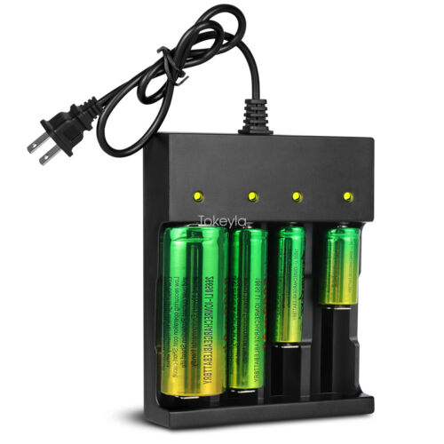 Universal smart charger for 18650 and 26650 Li-ion batteries with digital display