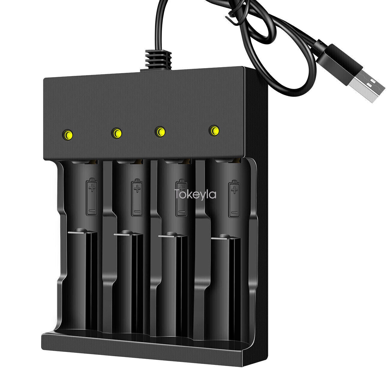 Durable universal smart charger supporting 18650 and 26650 Li-ion battery types