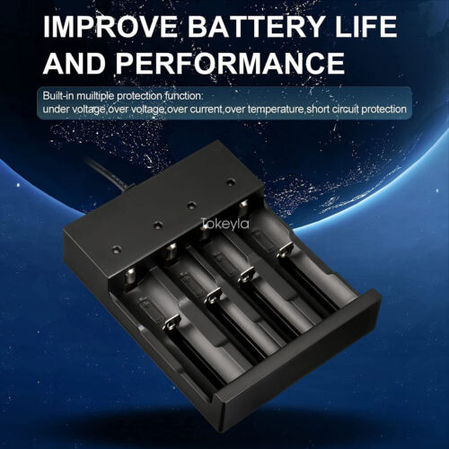 Universal Li-ion smart charger, ideal for 18650 and 26650 rechargeable battery types