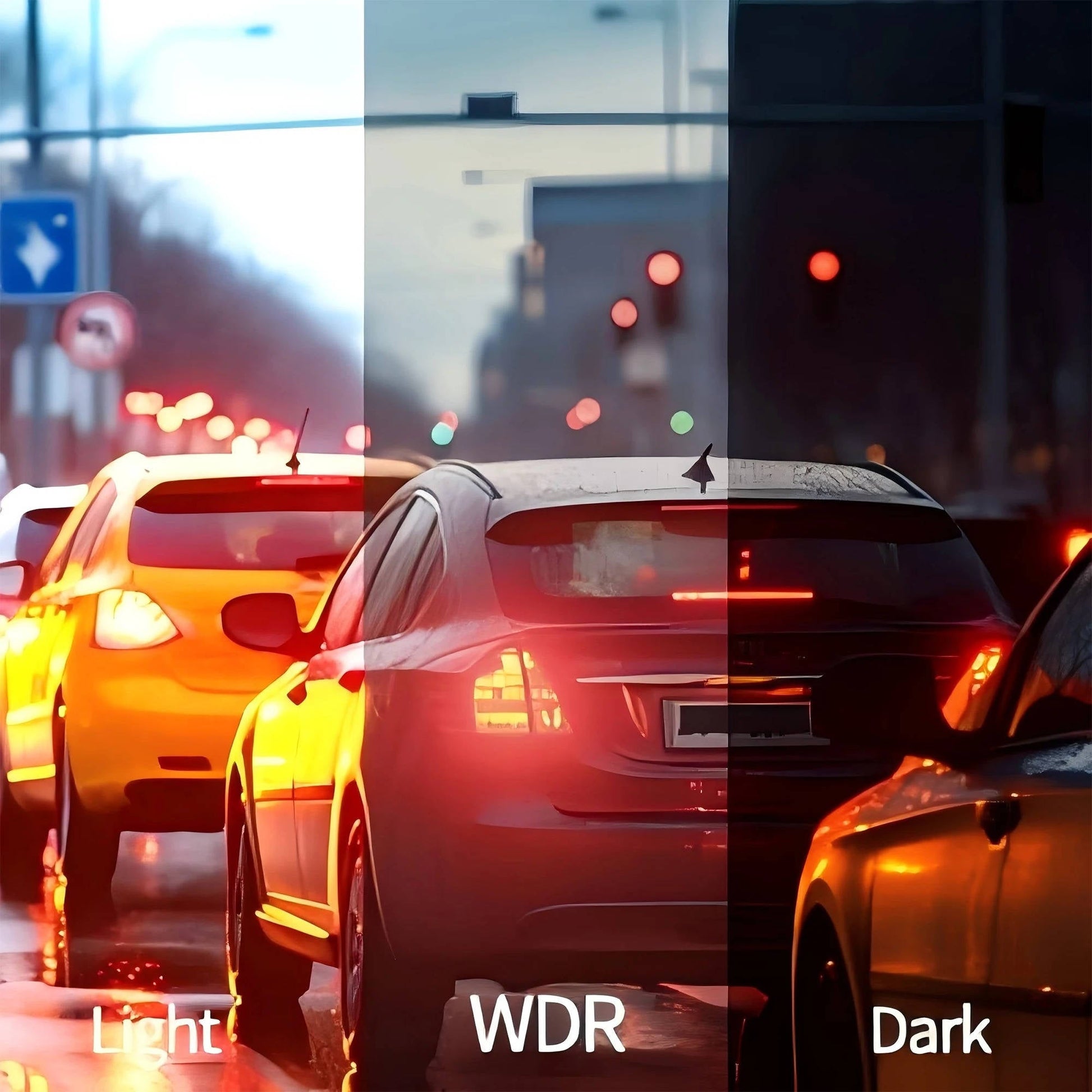 Driving recorder: Universal front and rear dash cam with G-sensor for impact detection.