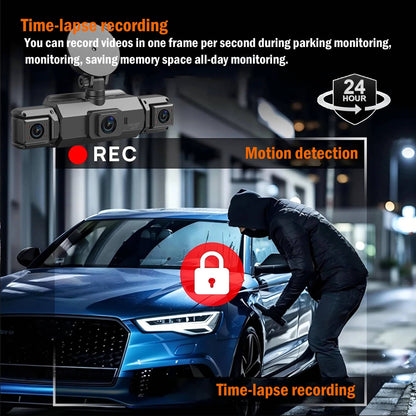 High-definition front camera footage from a universal wireless dash cam with night vision.