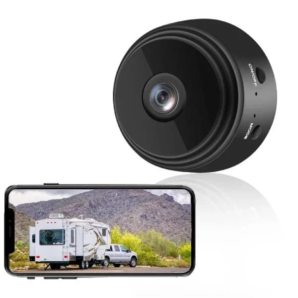 Universal wireless HD backup camera for RVs, trucks & trailers. Enhances parking safety with clear view.