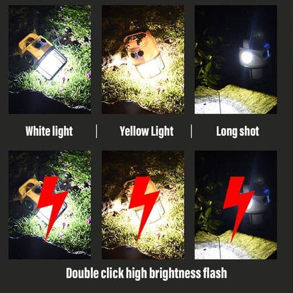 Portable LED camping lantern with USB charging, doubles as a powerful emergency flashlight