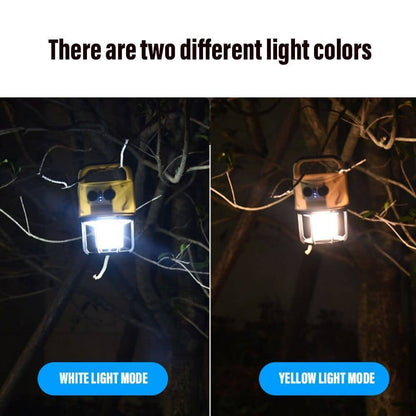Emergency LED lantern with USB charging, bright portable light for camping or power outages