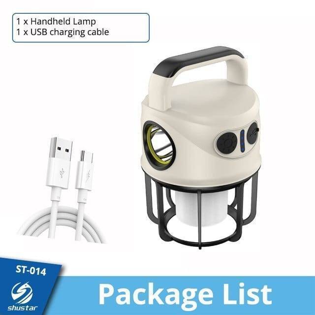 Durable USB rechargeable camping lamp, multi-functional flashlight for all your outdoor lighting needs